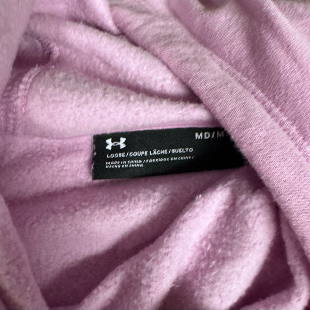 Under Armour Pink Purple Hoodie Sweatshirt size M medium women’s - Picture 2 of 2